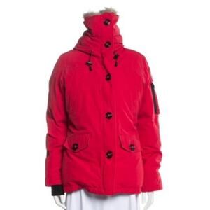 Canada Goose Montebello Parka Down Hooded Jacket Coat Fur Trim Size M